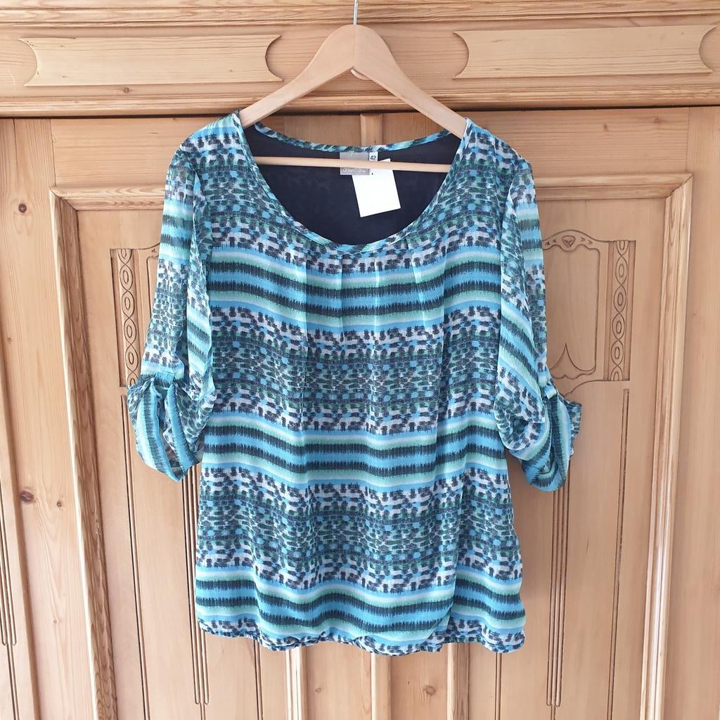Damestuniek/ blouse. Dreamstar. Maat 42. Nieuw., Dreamstar, Blauw, Maat 42/44 (L), Nieuw