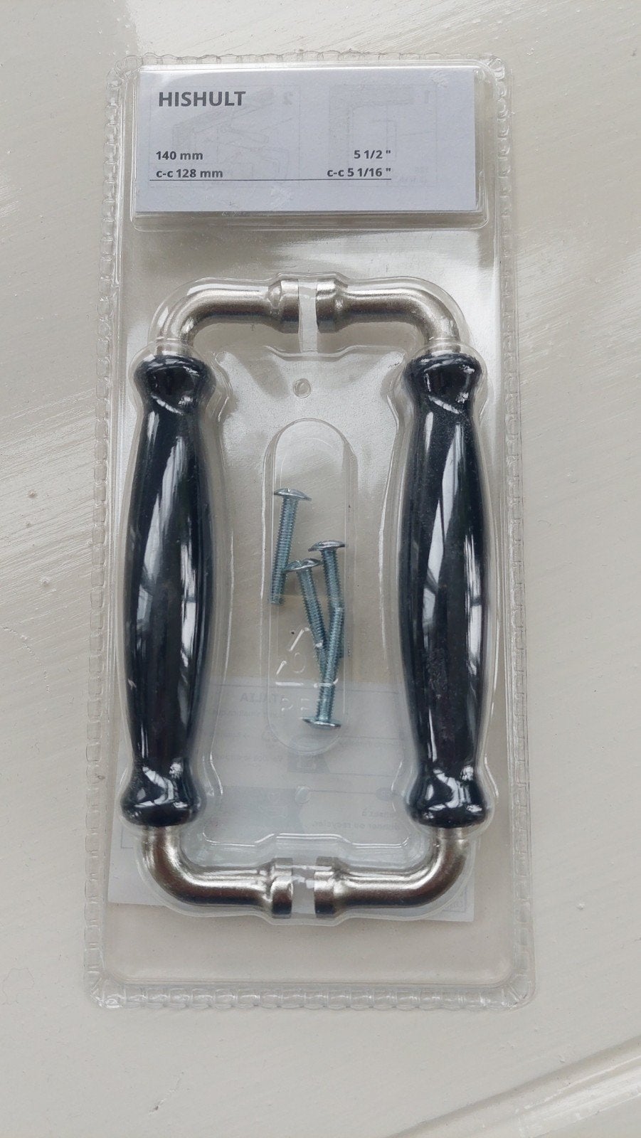 IKEA HISHULT Handgrepen - Donkerblauw/Chroom (140 mm), Verzenden, Nieuw, Chroom, Klink of Kruk
