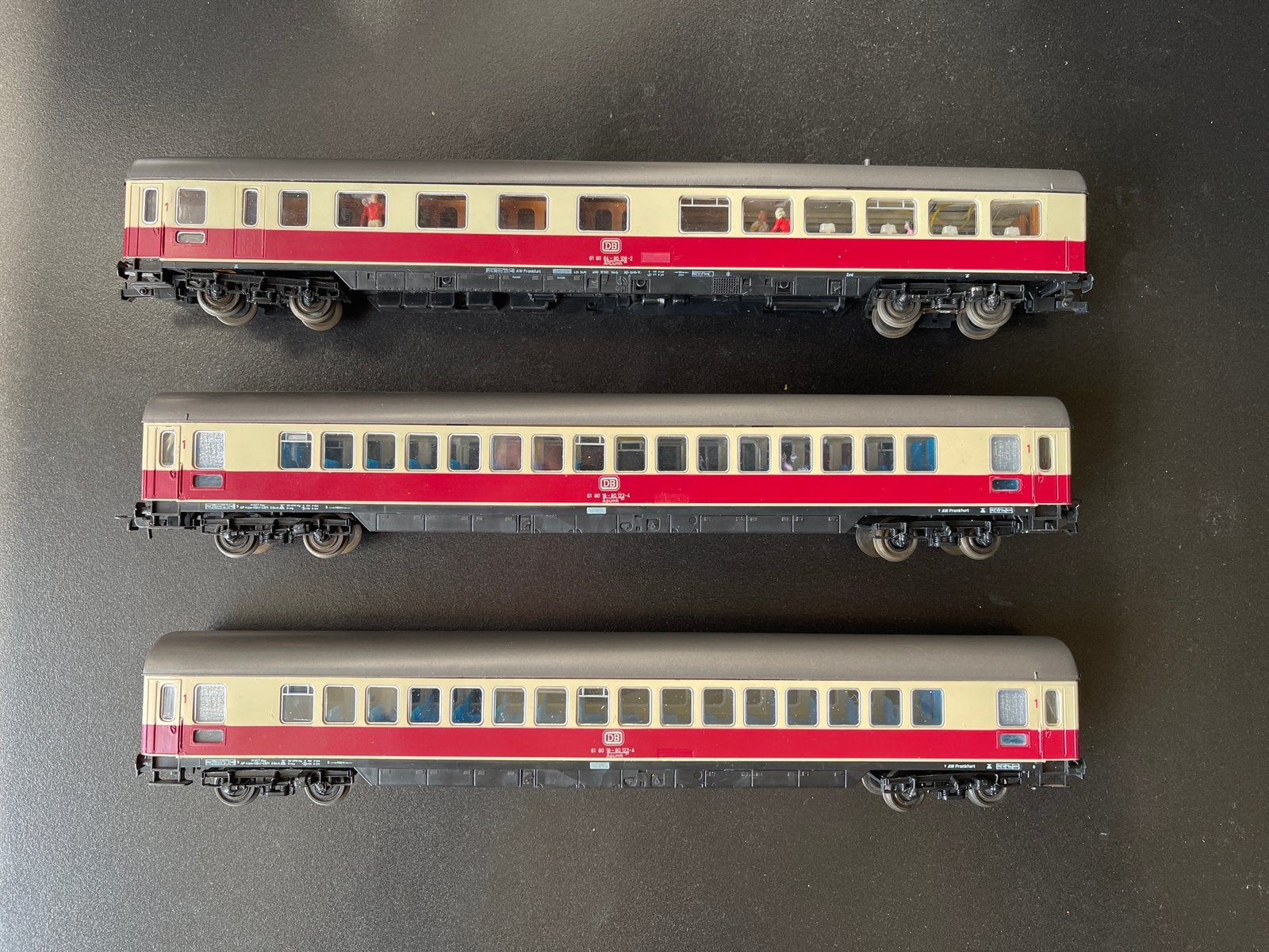 Zes wagons TEE (4x ROCO) met verlichting, Gebruikt, Gelijkstroom, Wagon, Ophalen of Verzenden