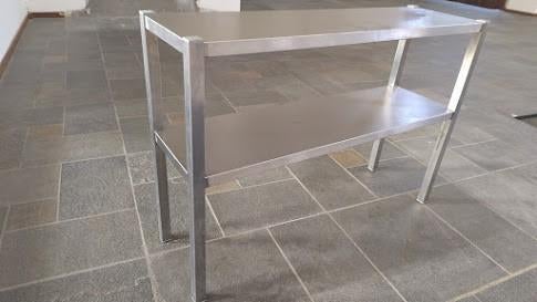 RVS Etagere rek 2 niveaus  100 x 70 x 30 cm, Ophalen, Zo goed als nieuw