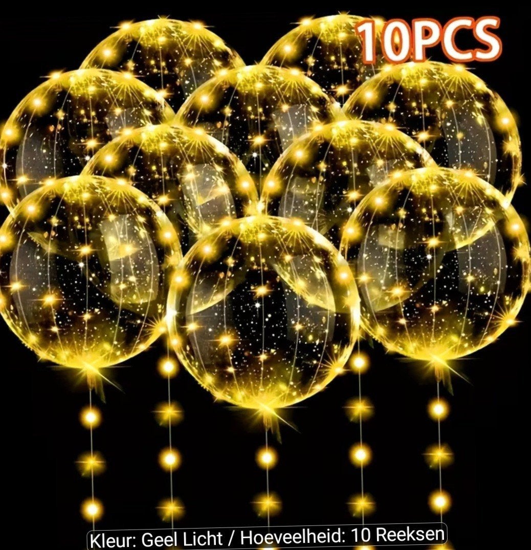30 Helium Gevulde Lichtgevende Bubbelballonnen, Ophalen of Verzenden, Nieuw
