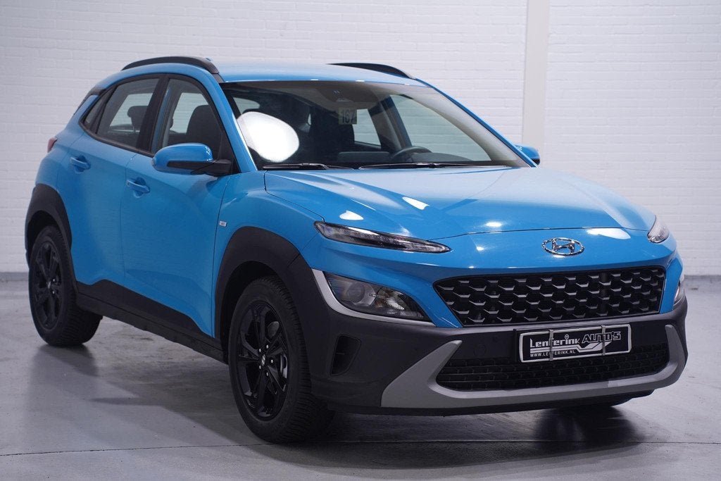 Hyundai Kona 1.0 T-GDI Comfort Smart Navi Clima Cruise PDC C, Auto's, Hyundai, Stof, Gebruikt, Euro 6, Blauw