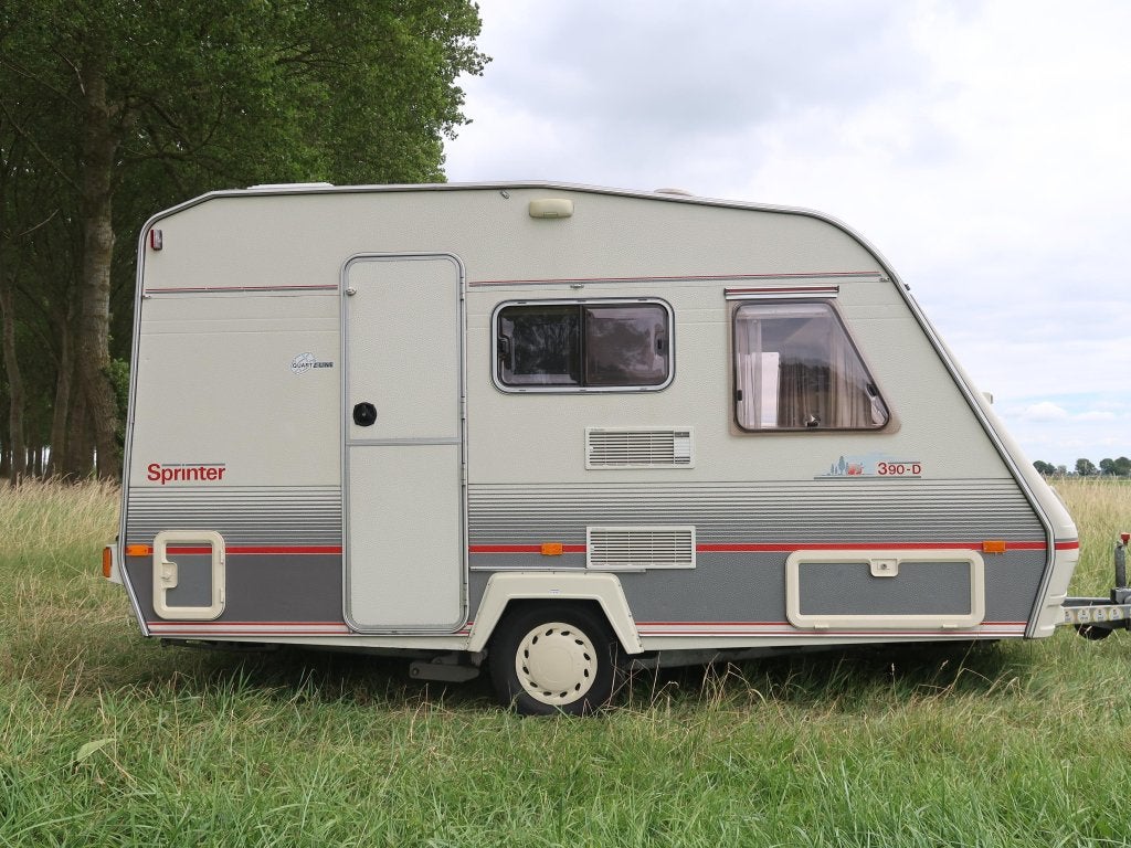 Beyerland Sprinter 390 D / voortent / luifel, Caravans en Kamperen, Caravans, Bedrijf, Treinzit, Schokbreker, Tot en met 4