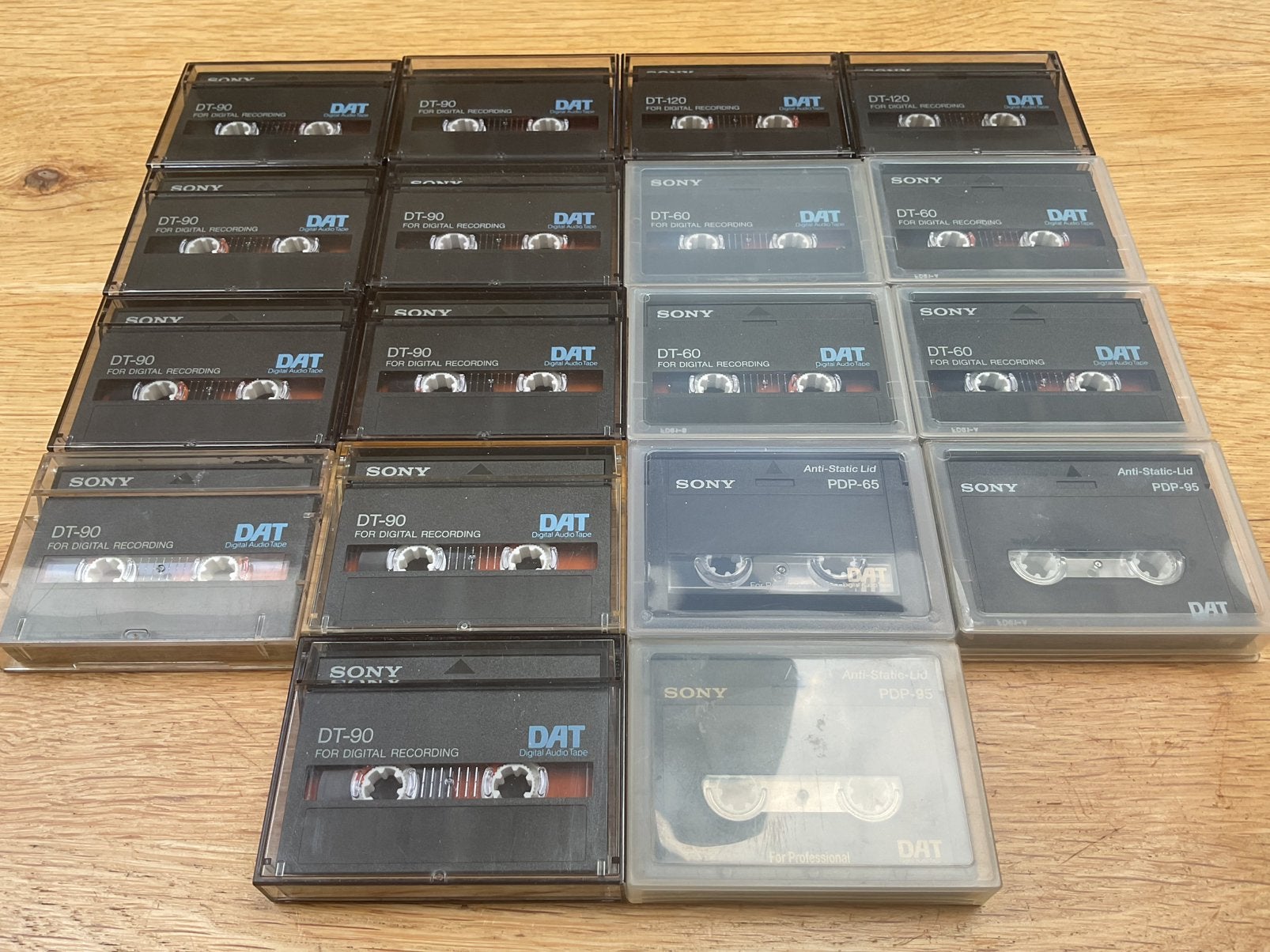 Sony DAT cassettes DT-120 DT-90 DT-60 PDP-95 PDP-65 used 1x, 2 t/m 25 bandjes, Overige genres, Ophalen of Verzenden, Zo goed als nieuw