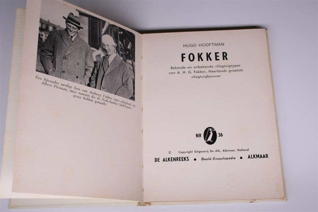 Fokker Vliegtuigtypes [1959] — Alkenreeks Nr. 36, Verzamelen, Gebruikt, Schaalmodel, N.v.t., N.v.t.