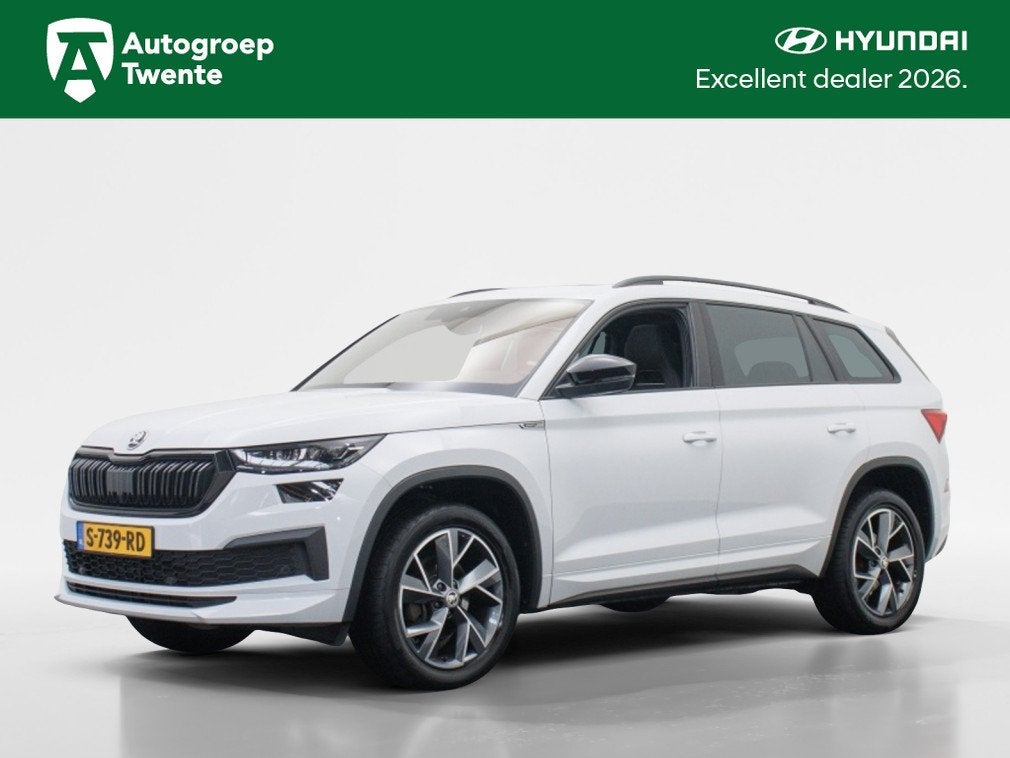 Skoda Kodiaq 1.5 TSI Sport Business 7p Automaat | Leder-pakk, 4 cilinders, 150 pk, 7 stoelen, Wit