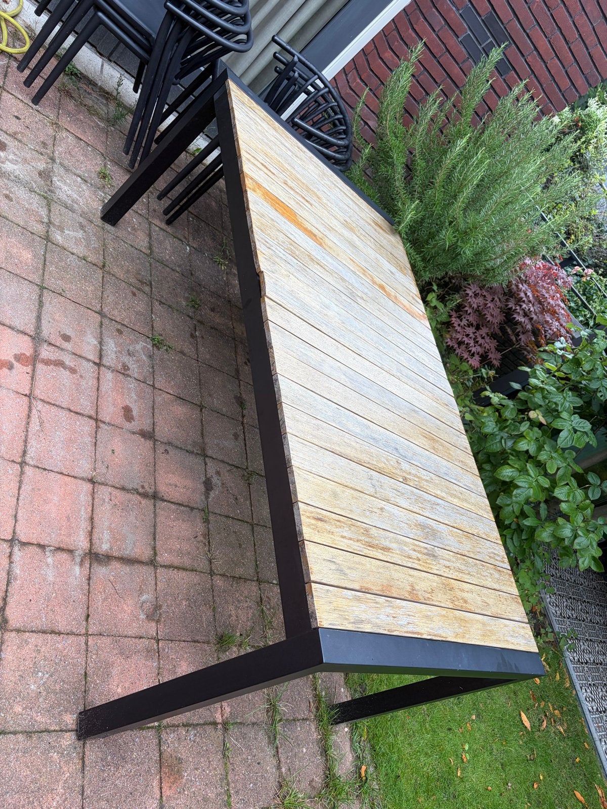 Uitschuifbare tuintafel - Hout en Metaal
