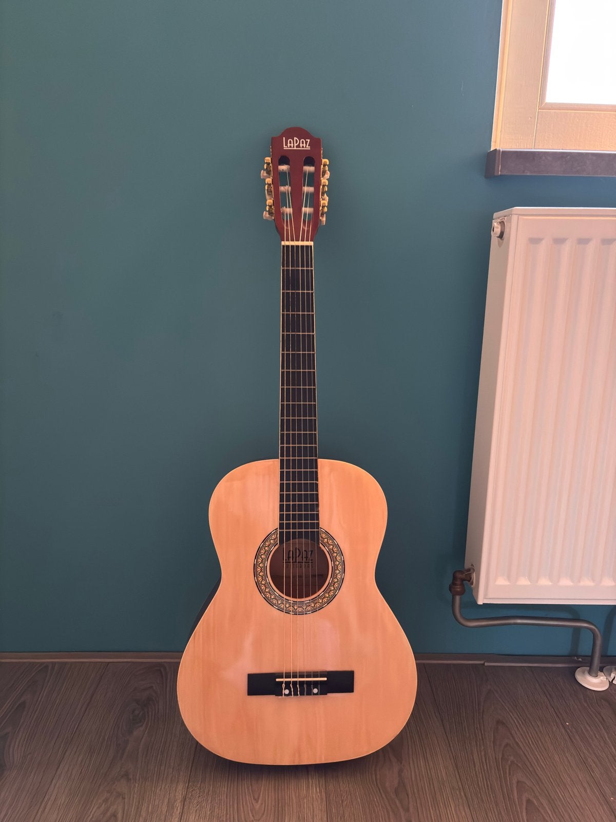 LaPaz Klassieke Gitaar met Gitaarhoes en Plectrums, Ophalen, Gebruikt, Klassieke of Spaanse gitaar, Met koffer