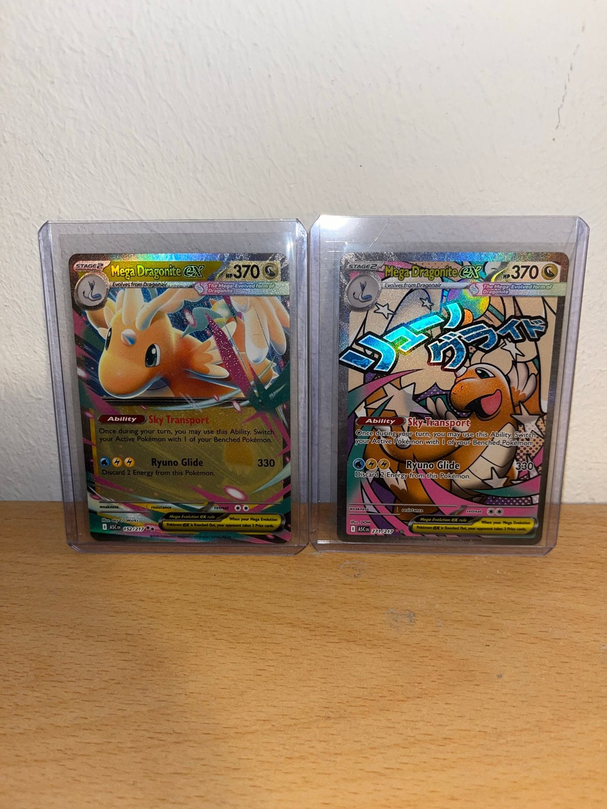 Set van 2 Mega Dragonite EX kaarten - Ascended Heroes, Ophalen of Verzenden, Nieuw, Meerdere kaarten, Foil