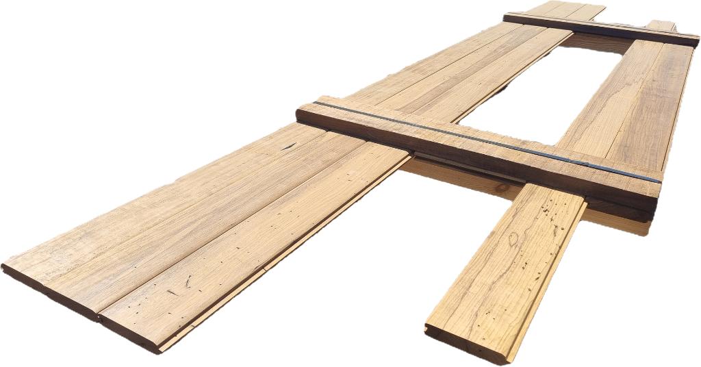 2.27 m2 blokhutprofiel 25x130 mm - nr: HP59, Ophalen, Planken, Nieuw, Hardhout