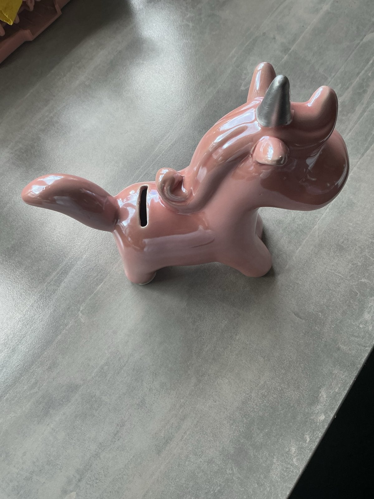 Roze Eenhoorn Spaarpot - Zo goed als nieuw, Ophalen of Verzenden, Zo goed als nieuw, Steen, Aardewerk of Keramiek, Overige thema's