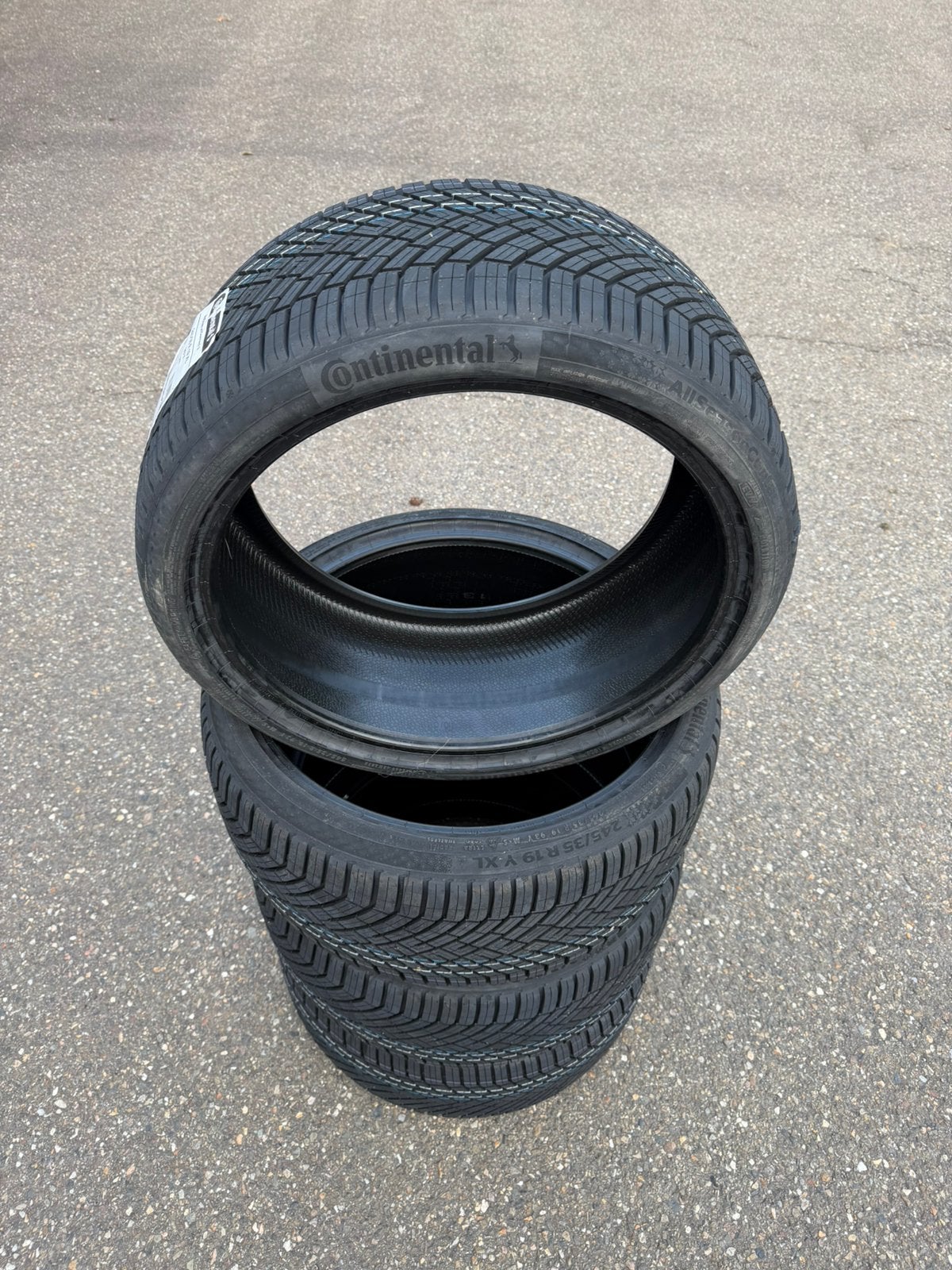 NIEUW! 4X CONTINENTAL 245 35 19 ALL SEASON CONTACT 2, 245 mm, Nieuw, All Season, Band(en)