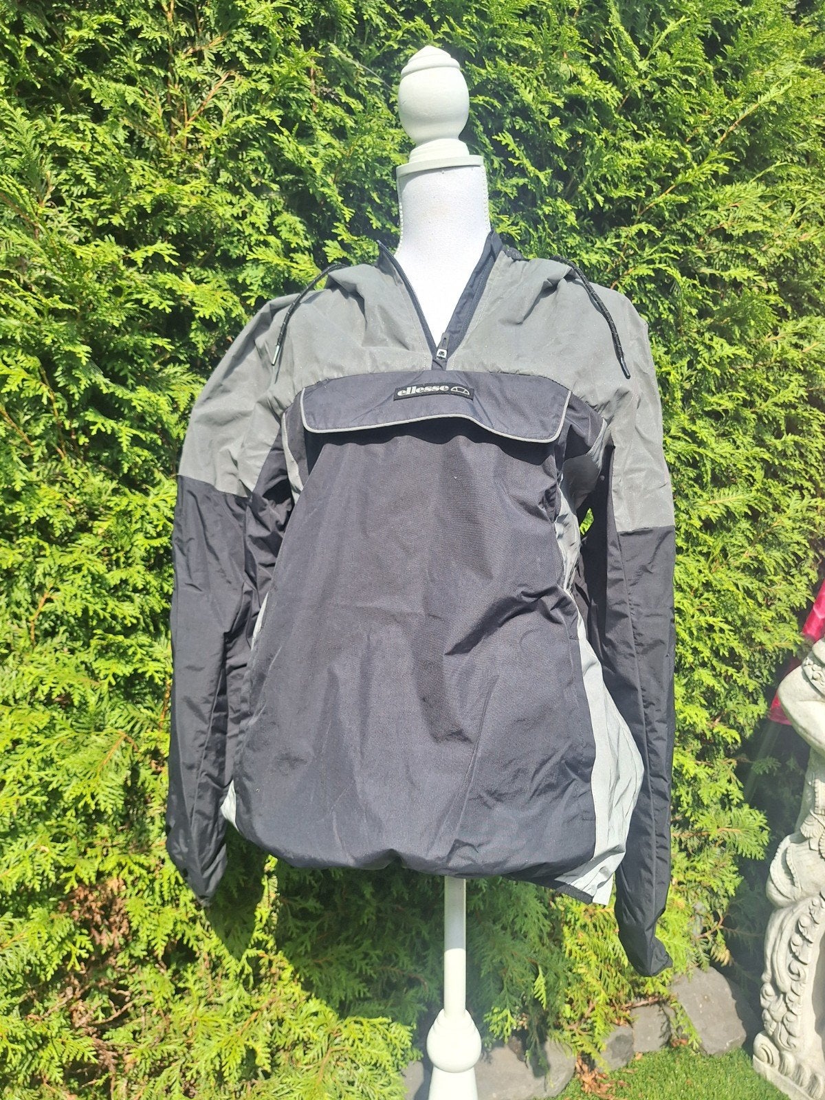 Ellesse Anorak Windjack Zwart/Grijs - Maat L, Kleding | Heren, Jassen | Zomer, Maat 52/54 (L), Zwart, Zo goed als nieuw, Ellesse