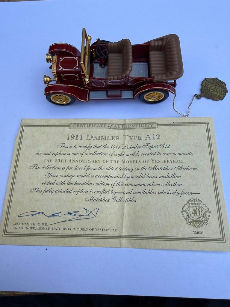 Daimler Type A12 1911 met certificaat, Ophalen, Nieuw