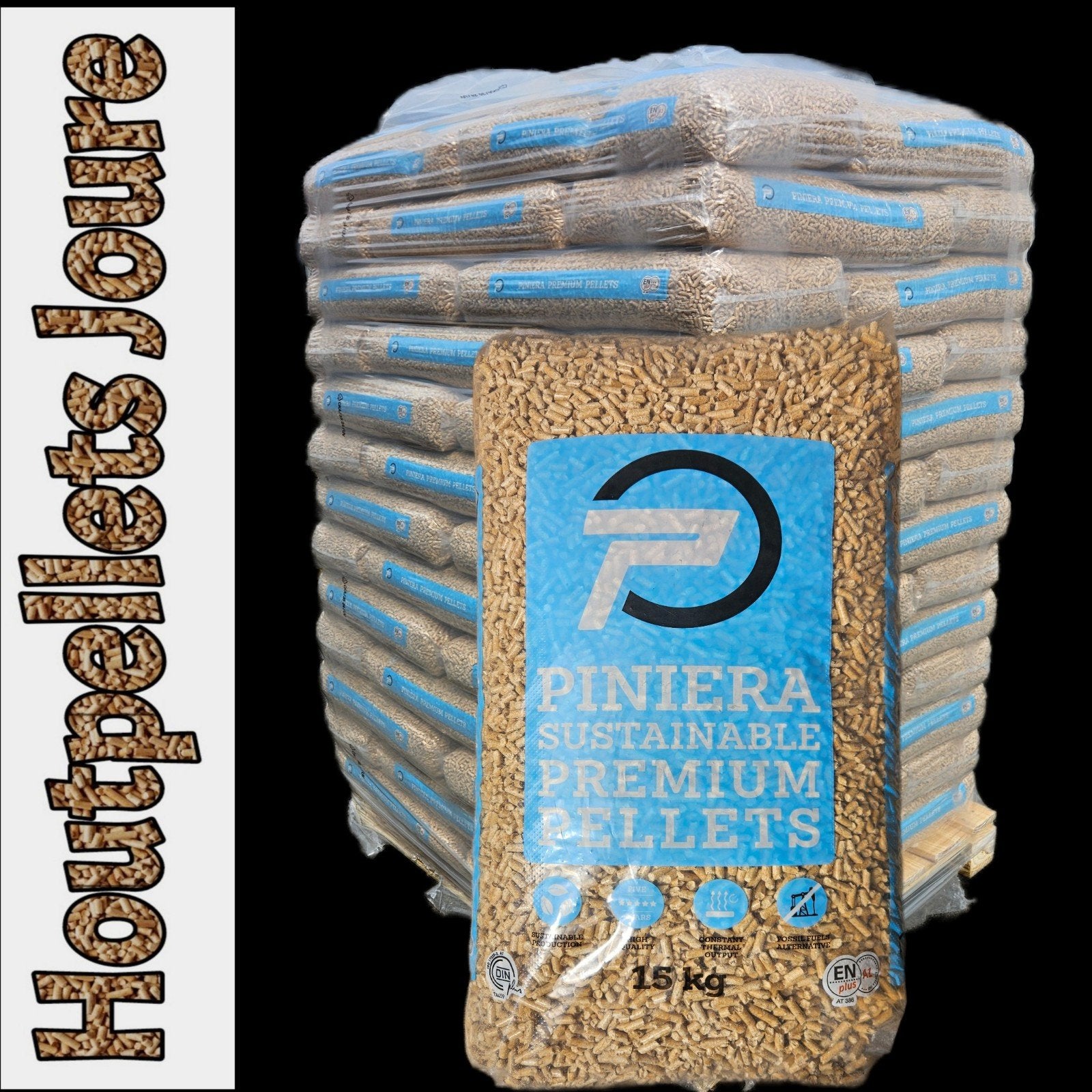 Witte pellets Piniera Premium  990KILO  pelletkorrels, Minder dan 3 m³, Ophalen
