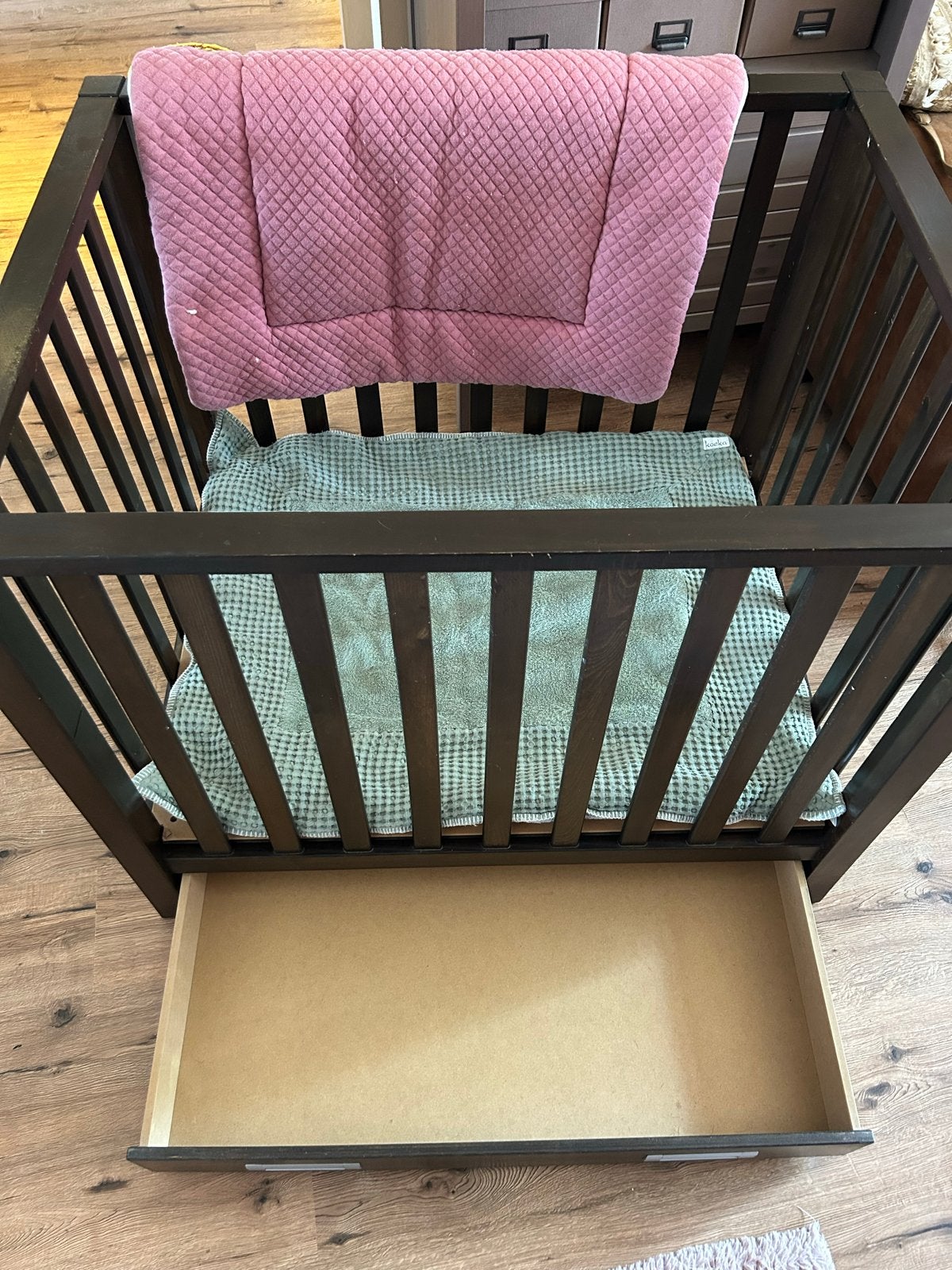 TWF Kinderbed met lade en 2 bokskleden, Ophalen, Gebruikt, 180 cm of meer, 70 tot 85 cm