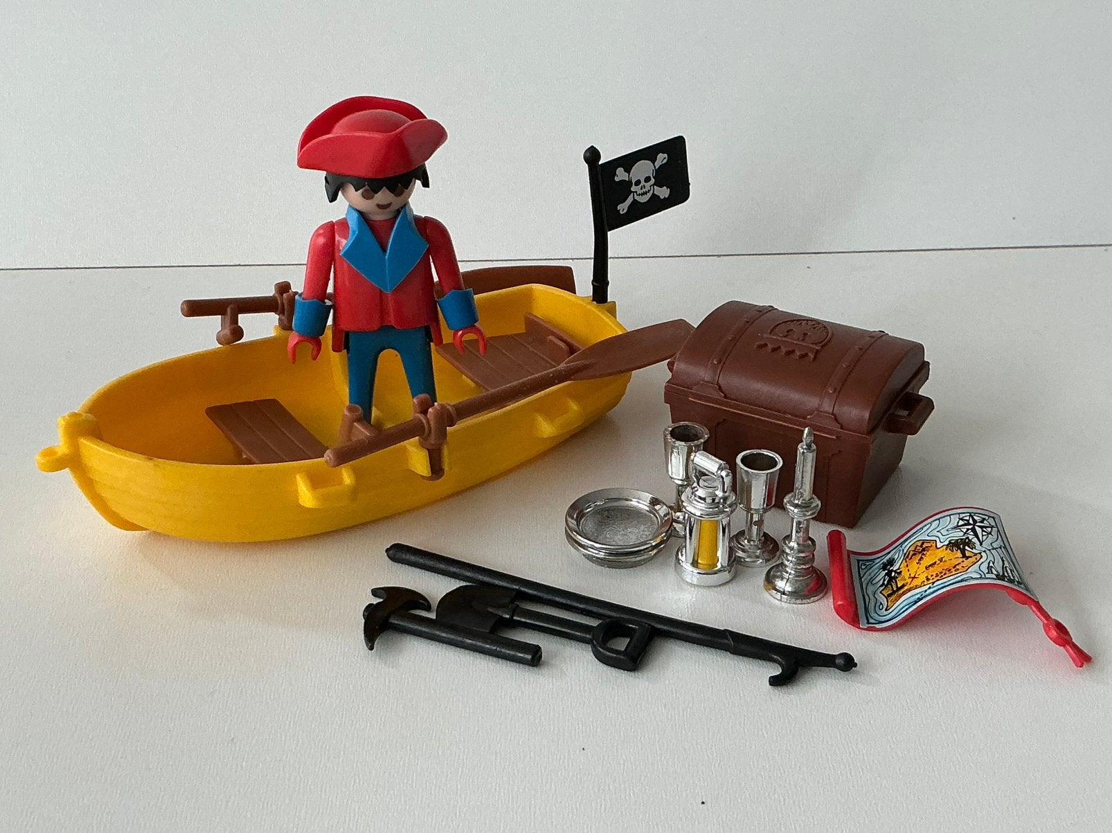 Playmobil vintage 3570 piraat in roeibootje, Ophalen of Verzenden, Gebruikt, Complete set