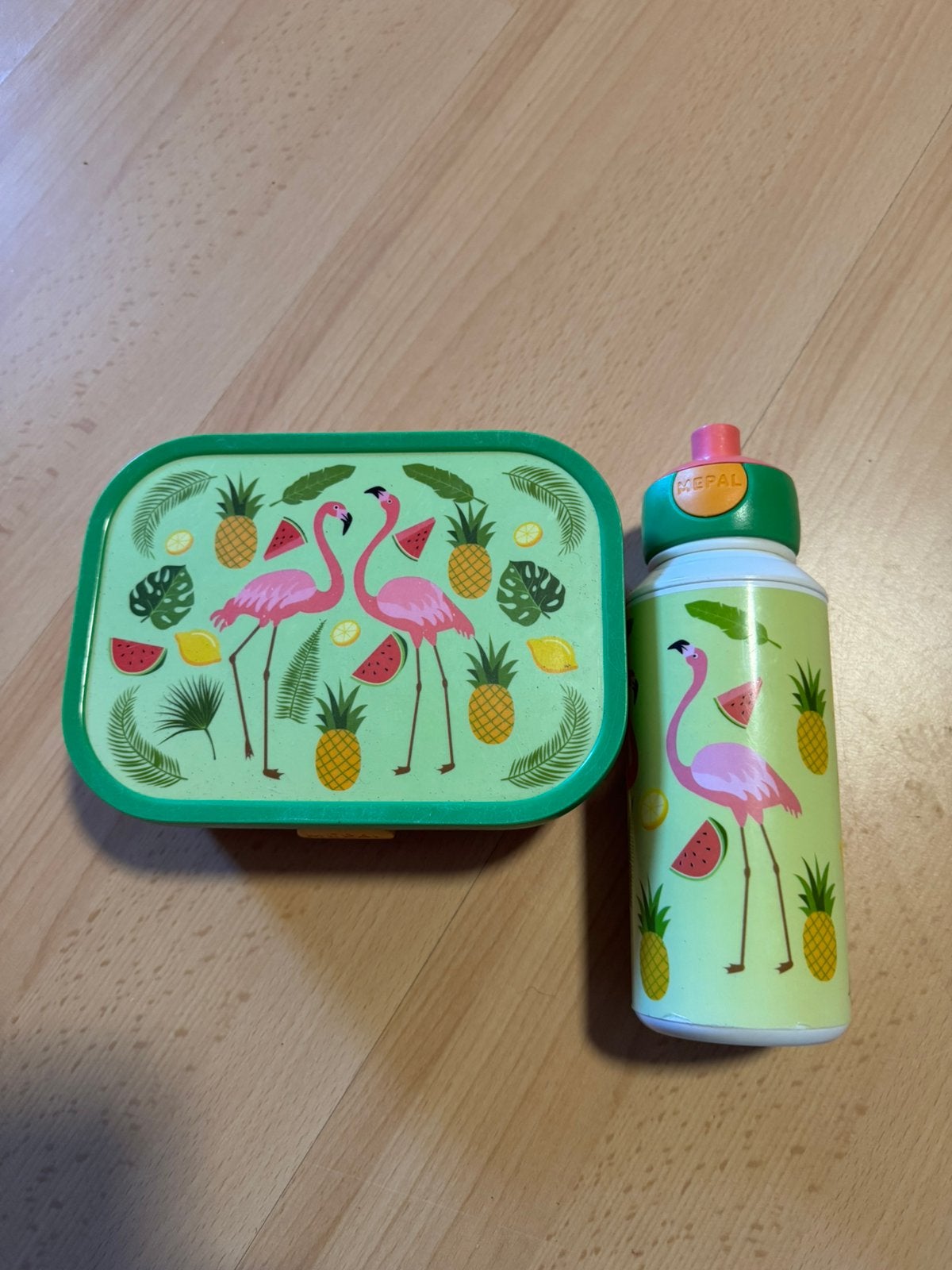 Mepal lucnh setje flamingo, Ophalen of Verzenden, Zo goed als nieuw