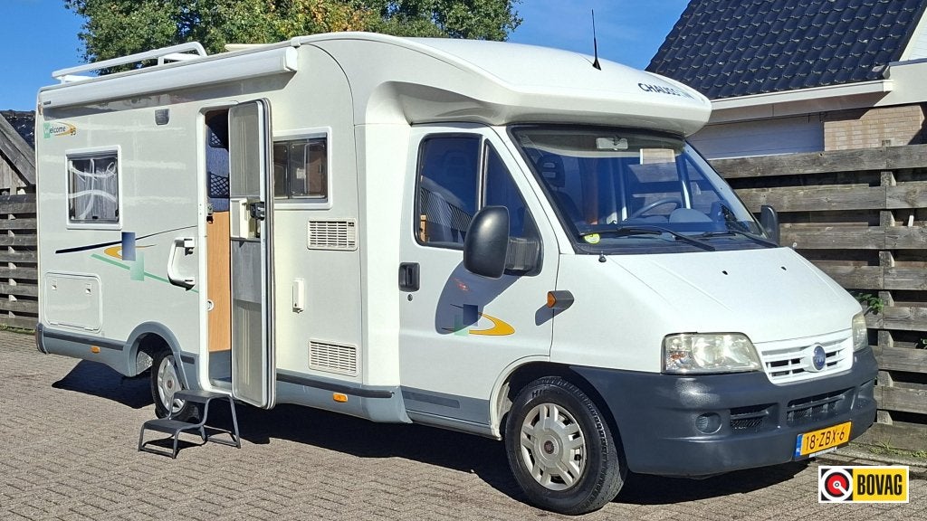 Chausson Welcome 95 enkele bedden. 95000 km, Chemisch toilet, Ringverwarming, Reservewiel, Fiat