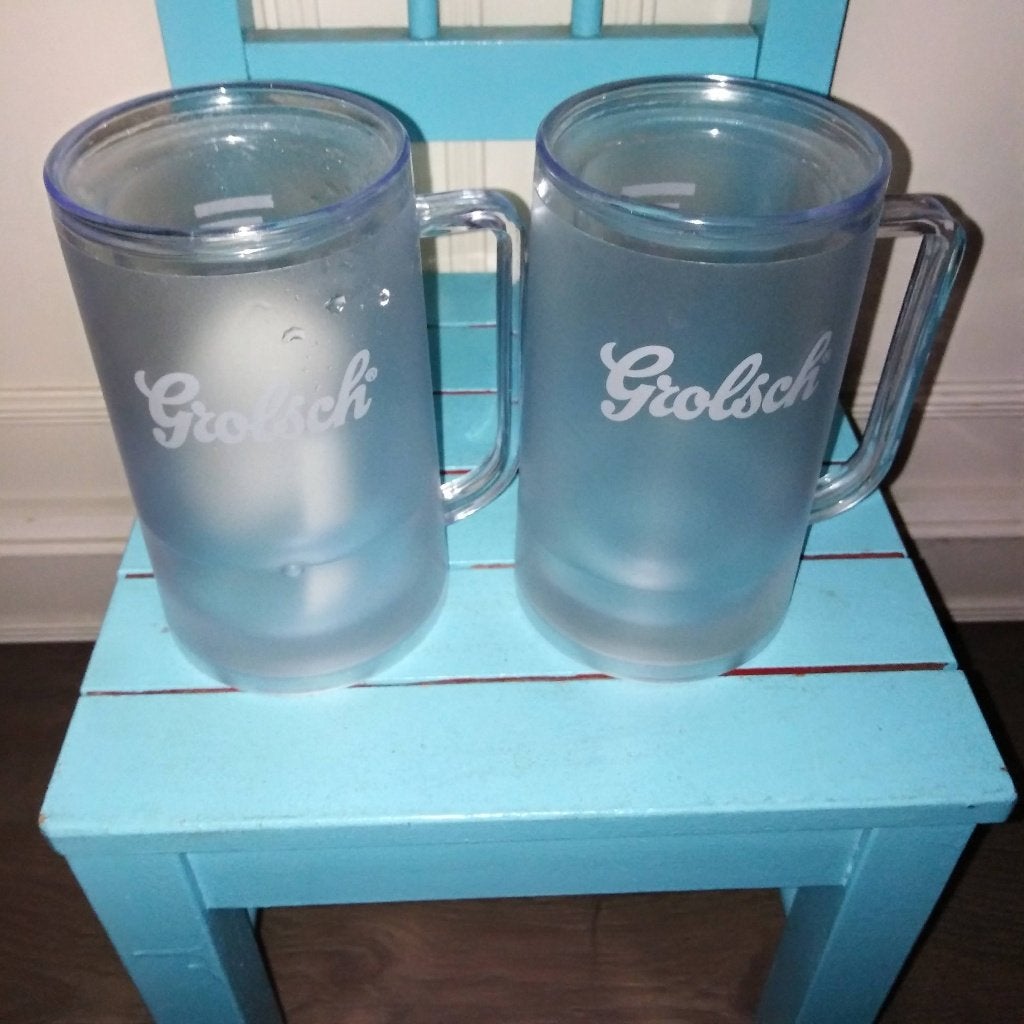 Grolsch koel pul van kunststof 2 stuks, Ophalen, Gebruikt, Pul(len), Grolsch