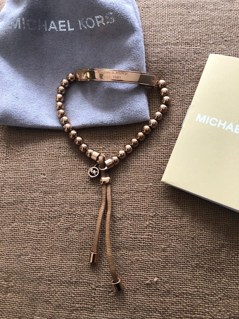 Michael Kors armband, Verzenden, Gebruikt, Roze, Zilver