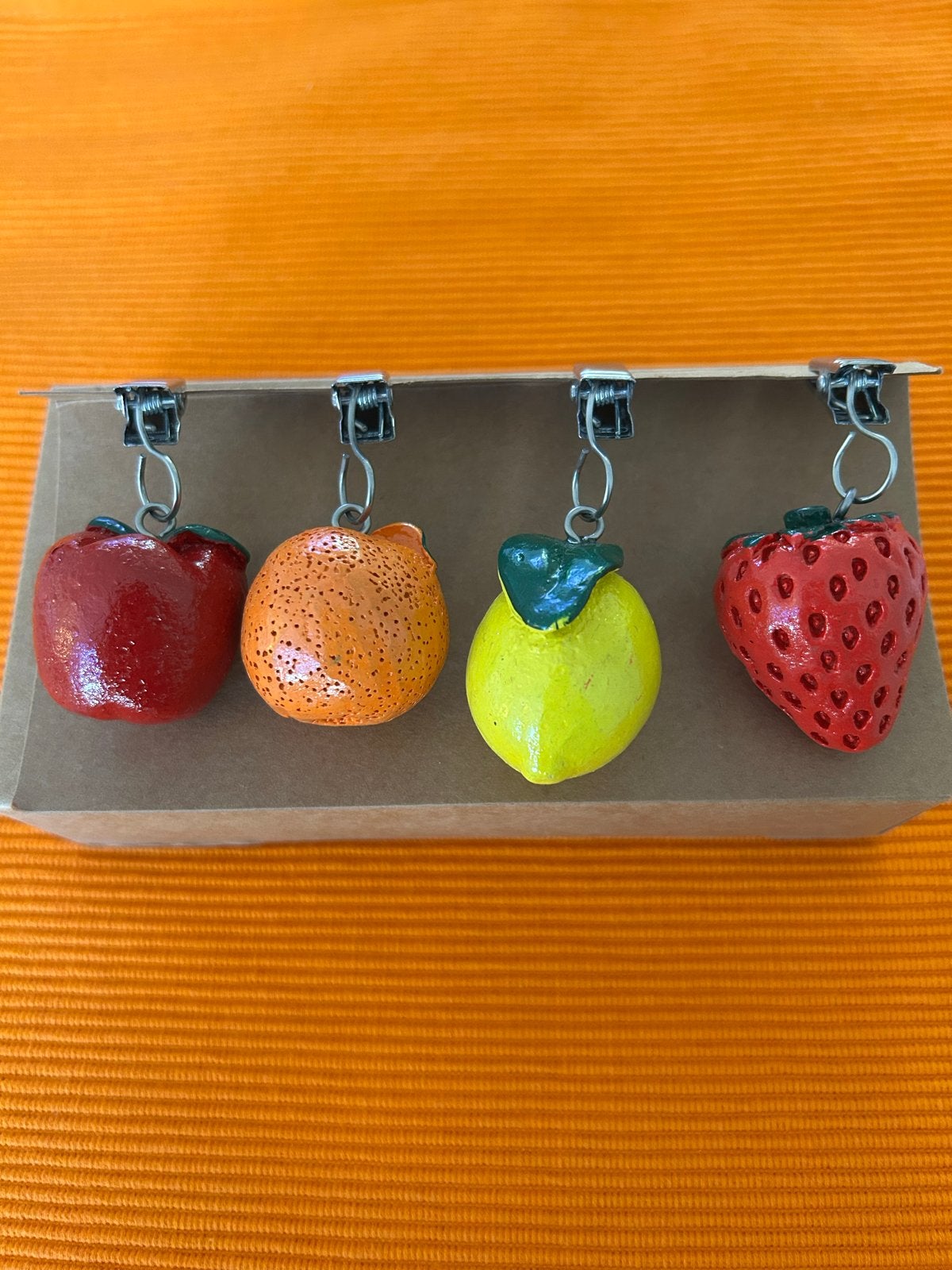 Set van 4 Tafelkleed Gewichten - Fruit Design, Verzenden, Overige typen, Metaal, Meerkleurig