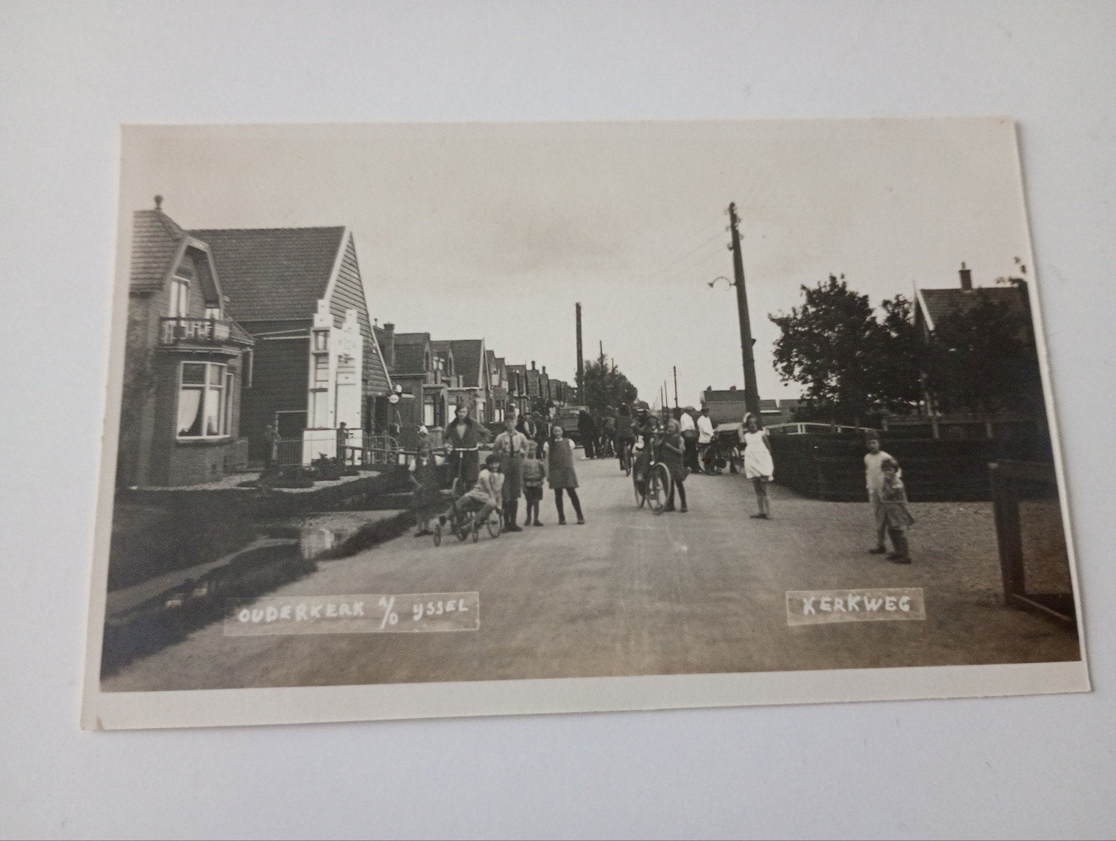 Fotokaart Ouderkerk aan den IJssel Kerkweg, Ophalen of Verzenden, 1920 tot 1940, Ongelopen, Zuid-Holland