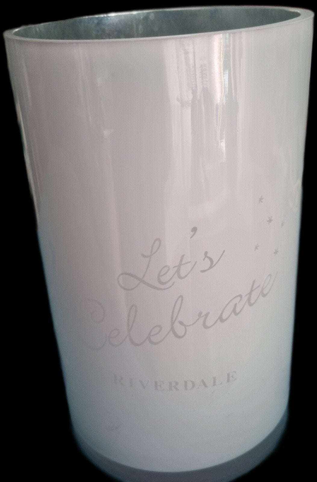 Riverdale Windlicht 'Let's Celebrate' - Lichtroze 12x20cm, Ophalen of Verzenden, Roze, Windlicht, Riverdale