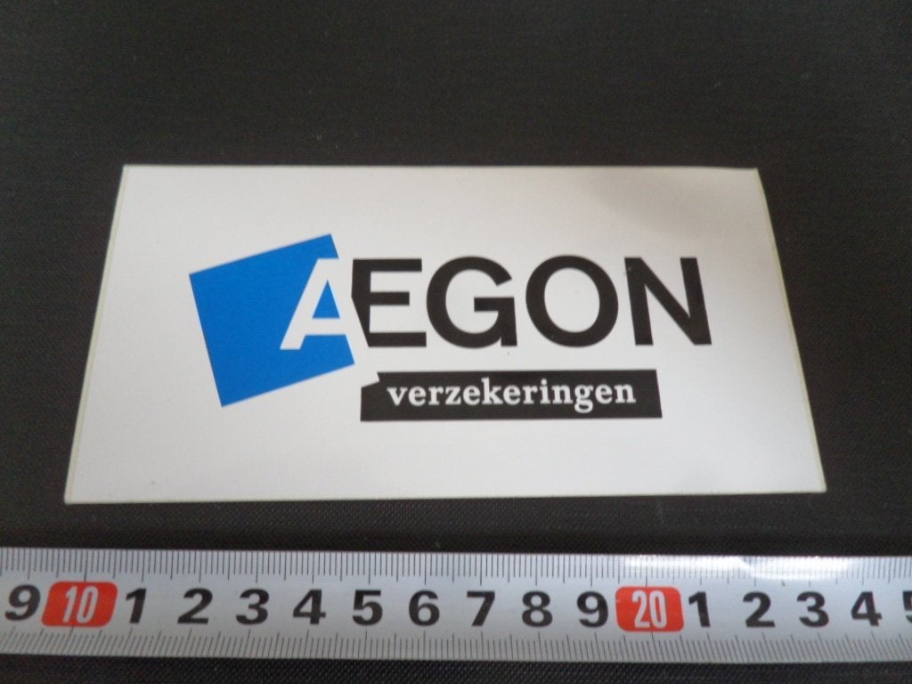 sticker logo AEGON verzekeringen, Ophalen, Zo goed als nieuw