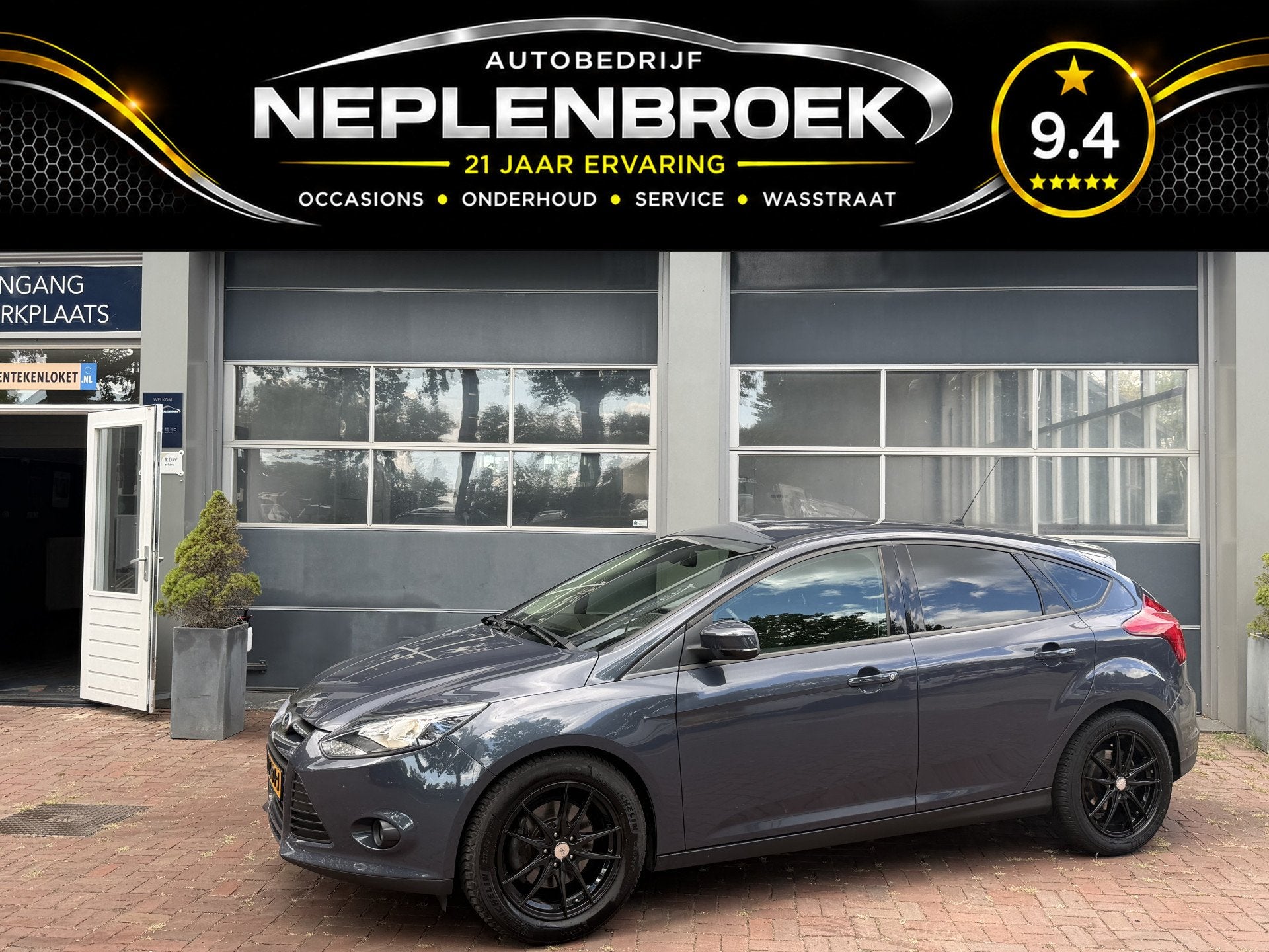 Ford Focus 1.6 EcoBoost Titanium Bj 2013 Navi,17Inch,Clima,C, Stof, Gebruikt, Zwart, 4 cilinders
