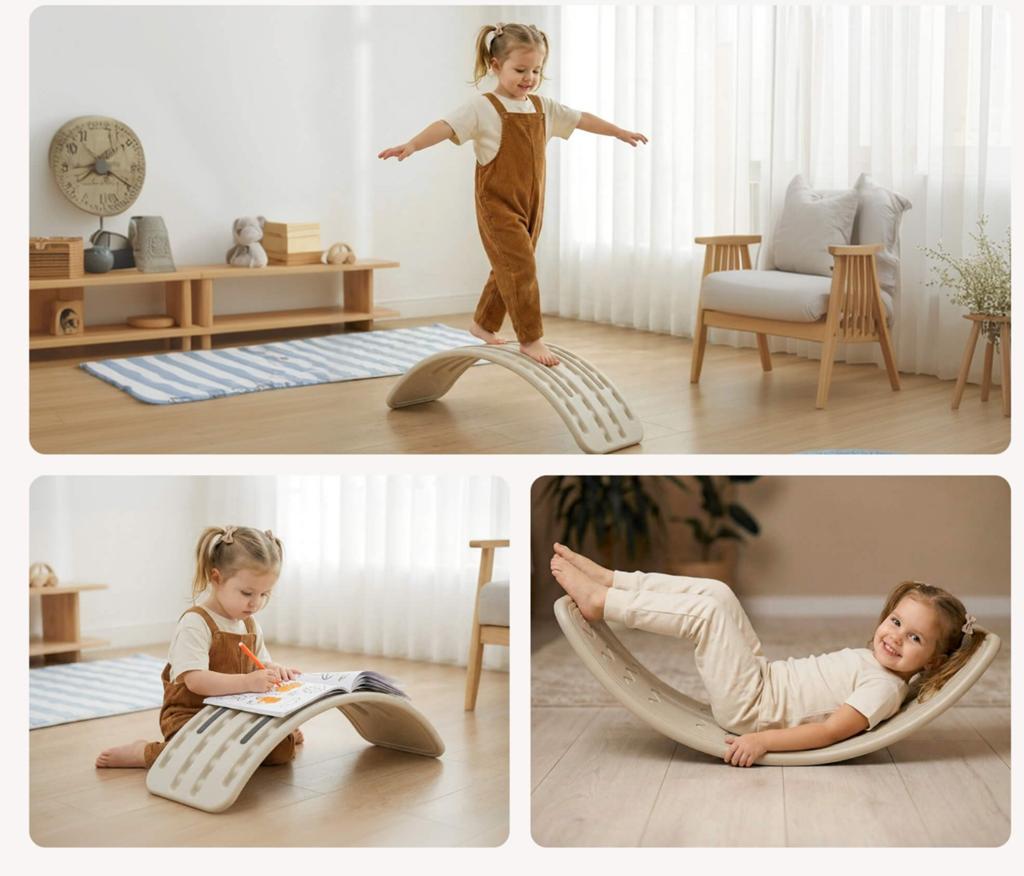 Kids Balance Board Beige - Nieuw, Stimuleert Motoriek, Ophalen of Verzenden, Nieuw, Ontdekken