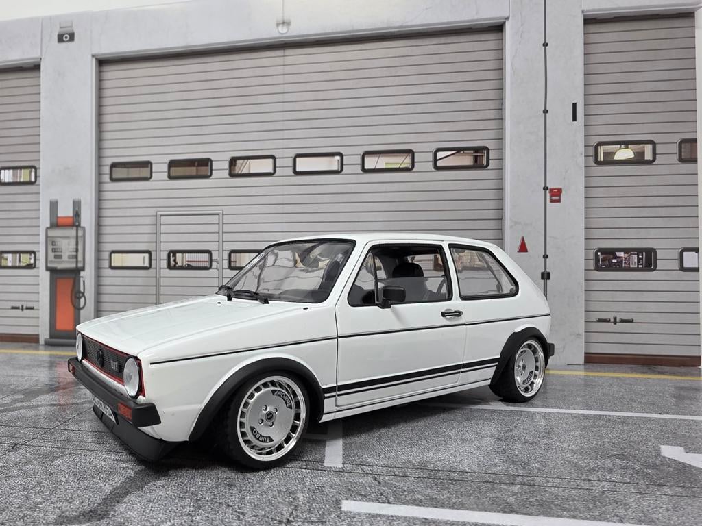 Vw Golf GTi MK1 1976 1:18 OVP verlaagd op Ronal Turbo velgen, Ophalen of Verzenden, Nieuw, Norev
