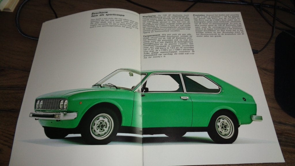 Folder FIAT 128 - 3P  "BERLINETTA", Verzenden, Nieuw, Overige merken