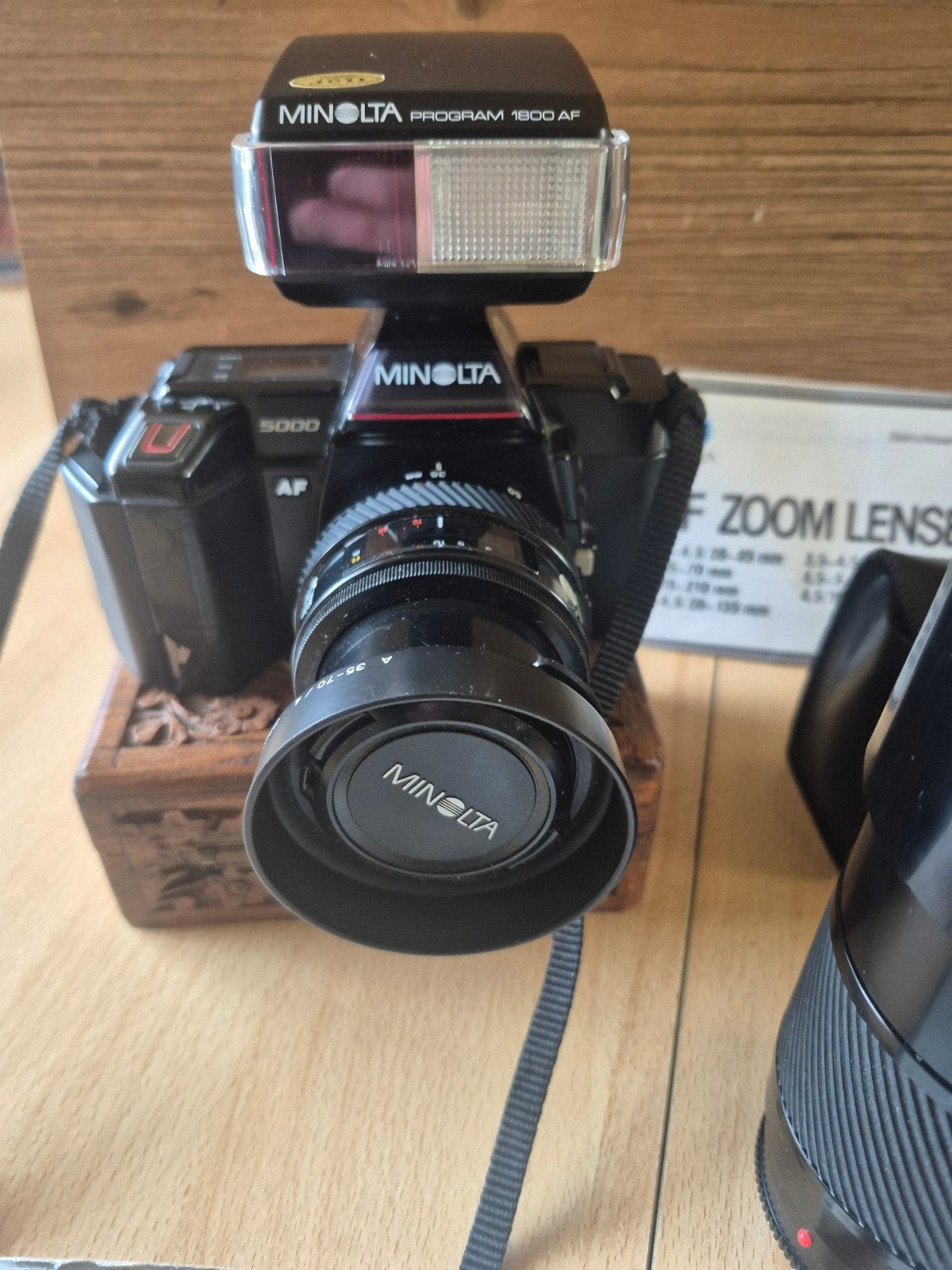 Minolta 5000 AF Spiegelreflexcamera met accessoires, Ophalen, Gebruikt, Spiegelreflex, Minolta