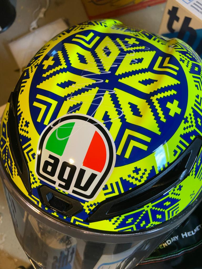 Gesigneerde AGV Valentino Rossi Winter Test 2015 helm, Ophalen, XS, Heren, Tweedehands