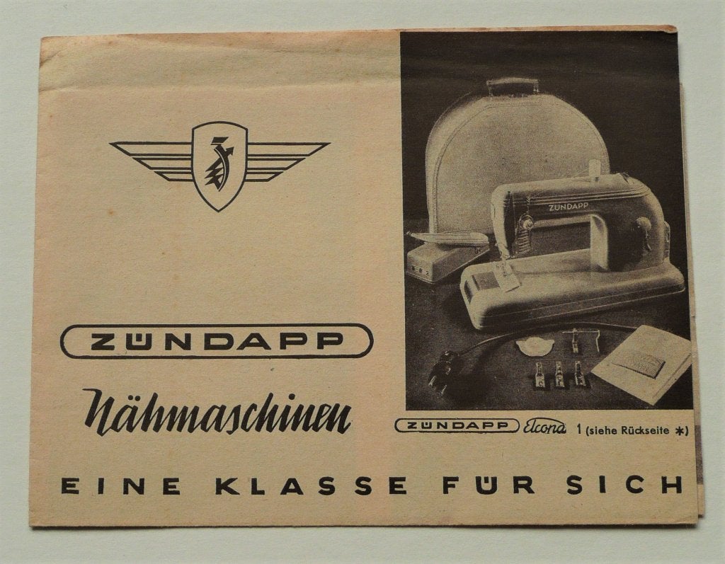 Zündapp Folder Naaimachines, Elcona 1, ZR 18 en ZR 118, Ophalen of Verzenden