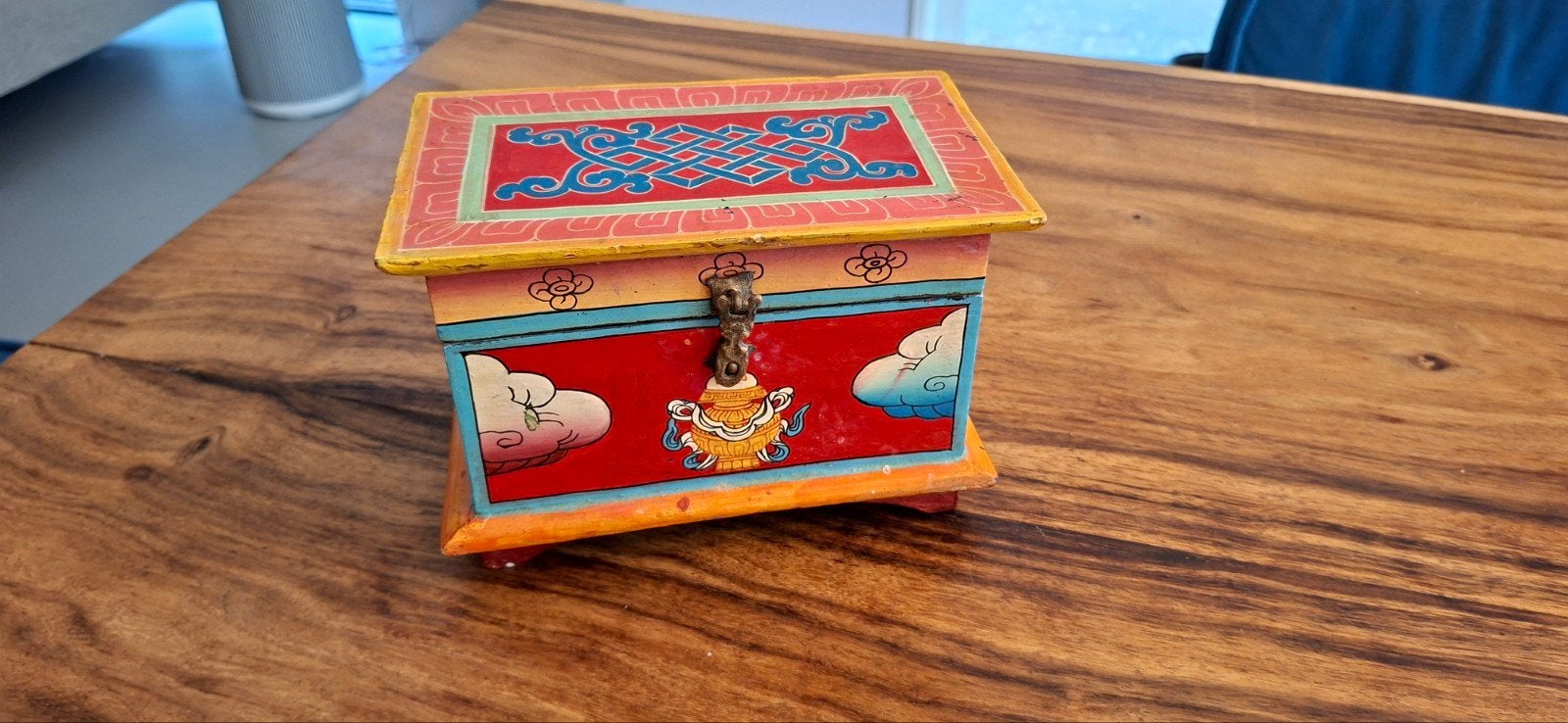 Authentiek houten kistje uit India van Happinez, Ophalen of Verzenden