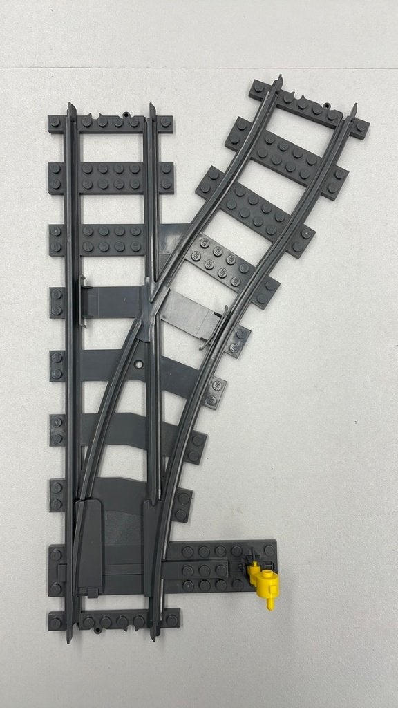 SB1901 Lego trein RC rails wissel rechts per stuk, Ophalen of Verzenden, Zo goed als nieuw