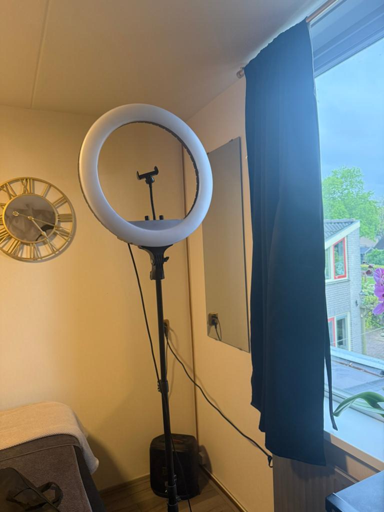 PE Cosmetics Ring Lamp Salon, Ophalen of Verzenden, Zo goed als nieuw, Lamp of Flitsset