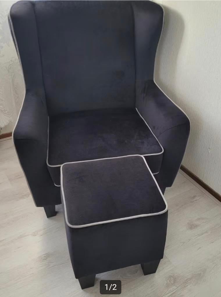 Fauteuil Stof, Ophalen, 75 tot 100 cm, Zo goed als nieuw, Stof