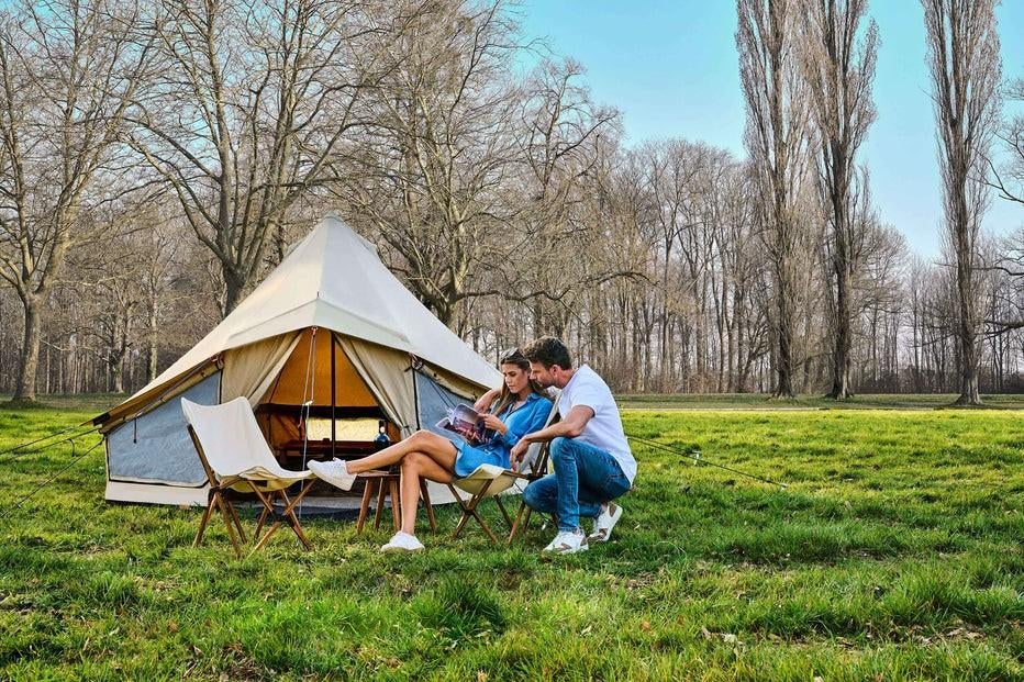 Autentic Middle Bell 3.6. Uniek!, Caravans en Kamperen, Tenten, Ophalen, Zo goed als nieuw, Tot en met 4
