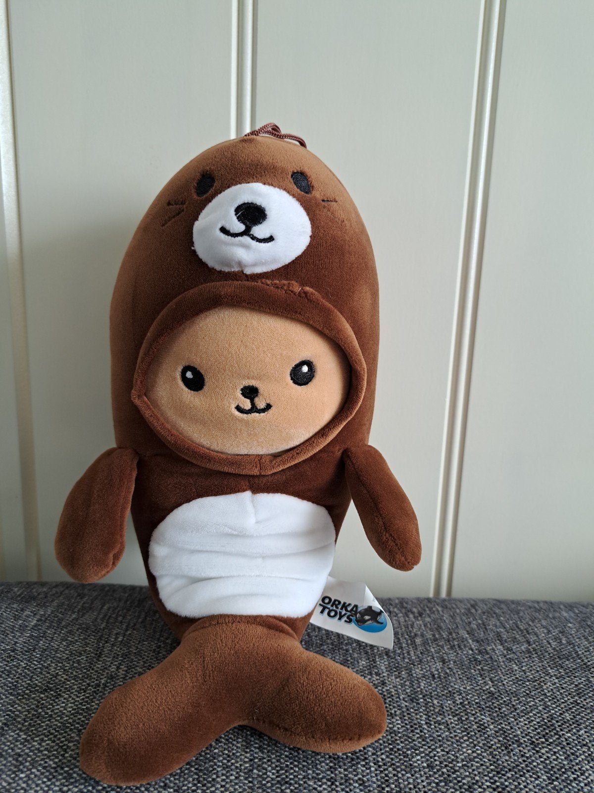 Orka Toys knuffel zeehond 25cm, Kinderen en Baby's, Gebruikt, Overige merken, Overige karakters, Overige typen