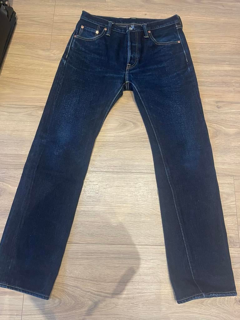 Iron Heart 666 19oz L W33 spijkerbroek blauw, Ophalen of Verzenden, Zo goed als nieuw, Blauw, W33 - W34 (confectie 48/50)