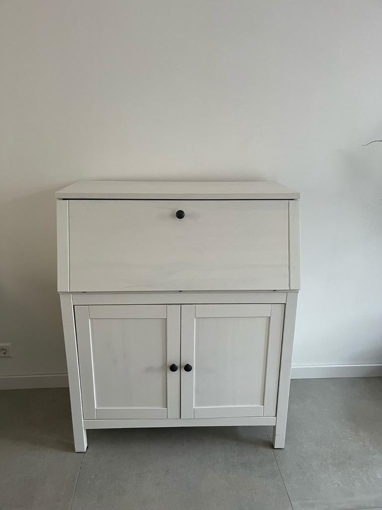 IKEA HEMNES Bureau/secretaire wit, Huis en Inrichting, Ophalen, Gebruikt, Scandinavisch, Landelijk