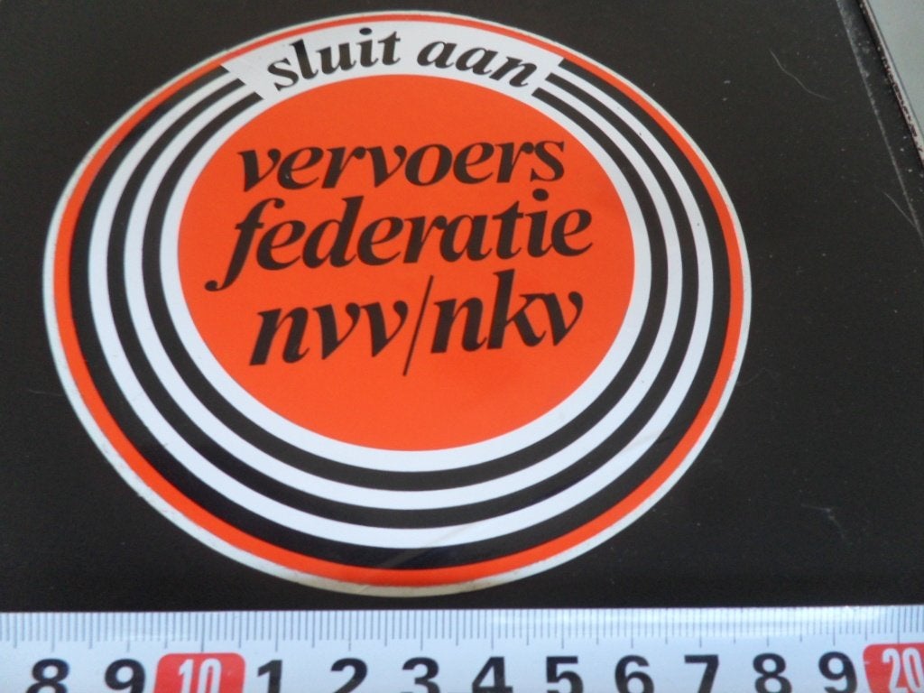 sticker Sluit aan Vervoers federatie NVV / NKV, Ophalen of Verzenden, Zo goed als nieuw