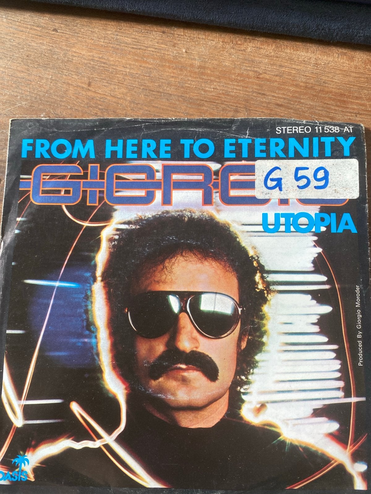 Giorgio Moroder - From Here To Eternity 7 inch single, Gebruikt, Originele persing, 7 inch, Ophalen of Verzenden