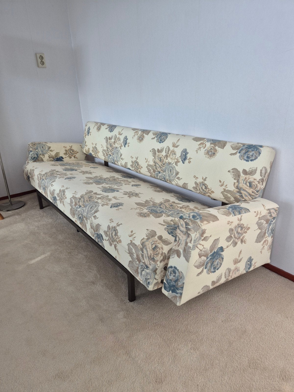 Vintage Slaapbank - 216x75x58 cm, Ophalen, Gebruikt, Meerkleurig, Tweepersoons