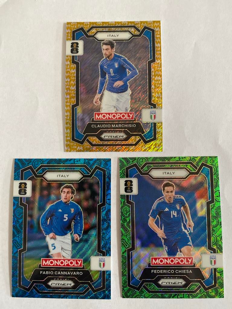 Panini Prizm Monopoly FIFA World Cup 2026 Italië Kaarten, Verzamelen, Sportartikelen en Voetbal, Zo goed als nieuw, Spelerskaart