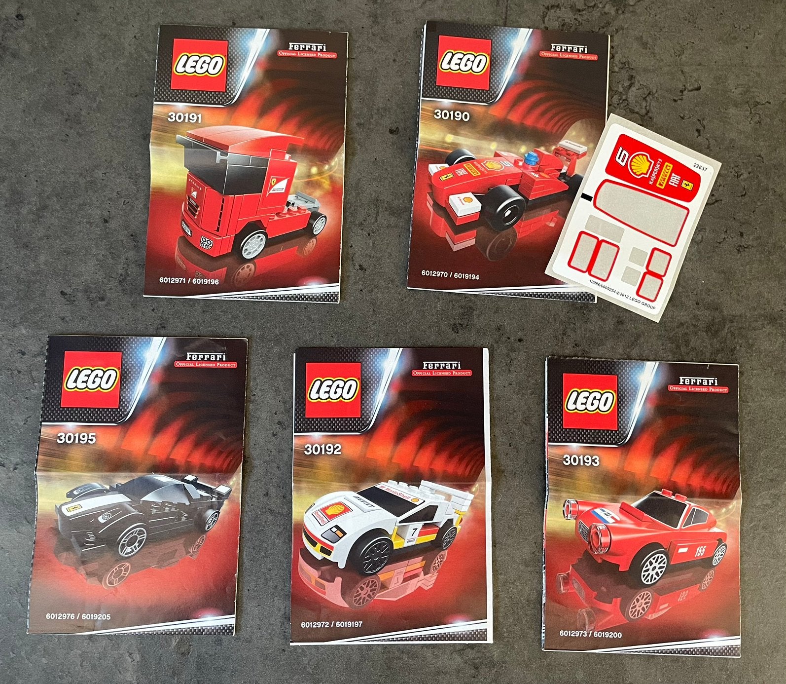 Lego Racers Ferrari handleidingen, Ophalen of Verzenden, Zo goed als nieuw