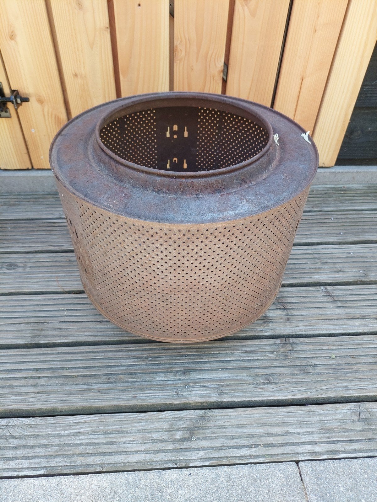 Vuurkorf van wasmachine trommel - Brand mooi!, Tuin en Terras, Vuurkorven, Ophalen, Gebruikt, Vuurkorf